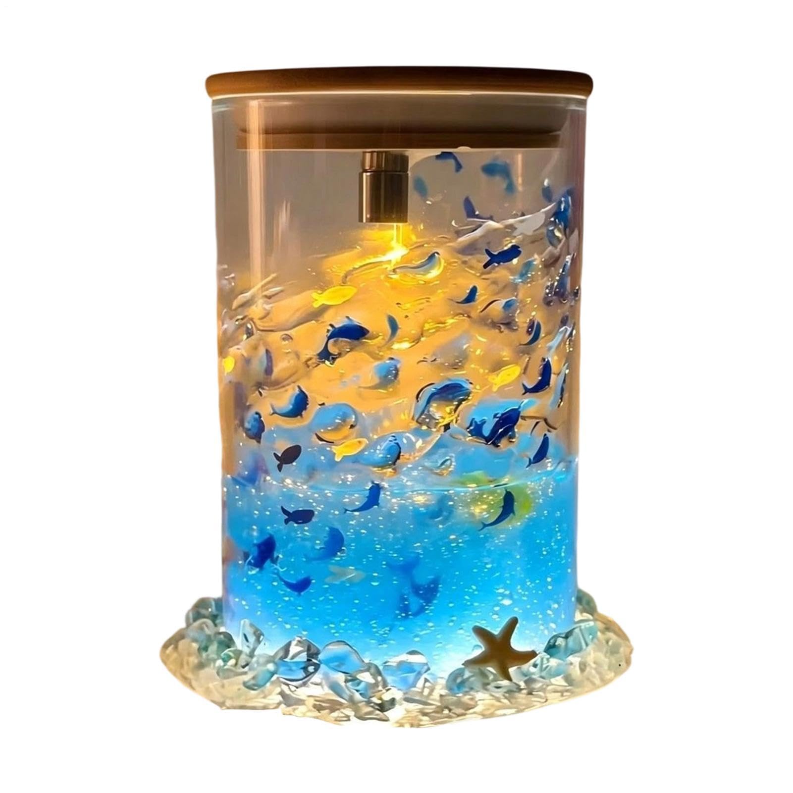 Bubble Tube Lamp Floating Acrylic Handmade Glowing Decoration