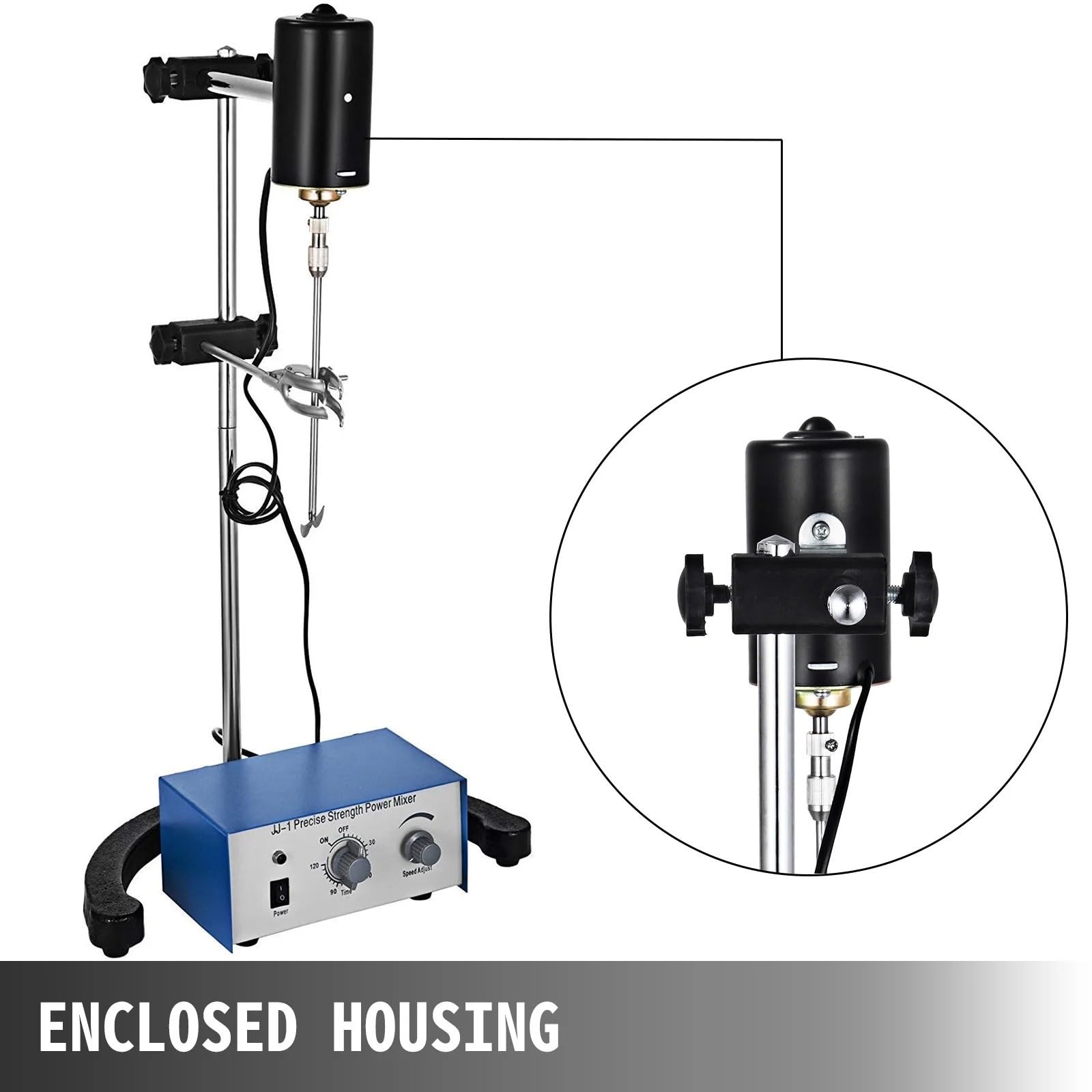 Agitador magnético, Agitador eléctrico de cabeza 3000 RPM, mezclador magnético, vórtice, agitador for laboratorio químico, biológico y médico