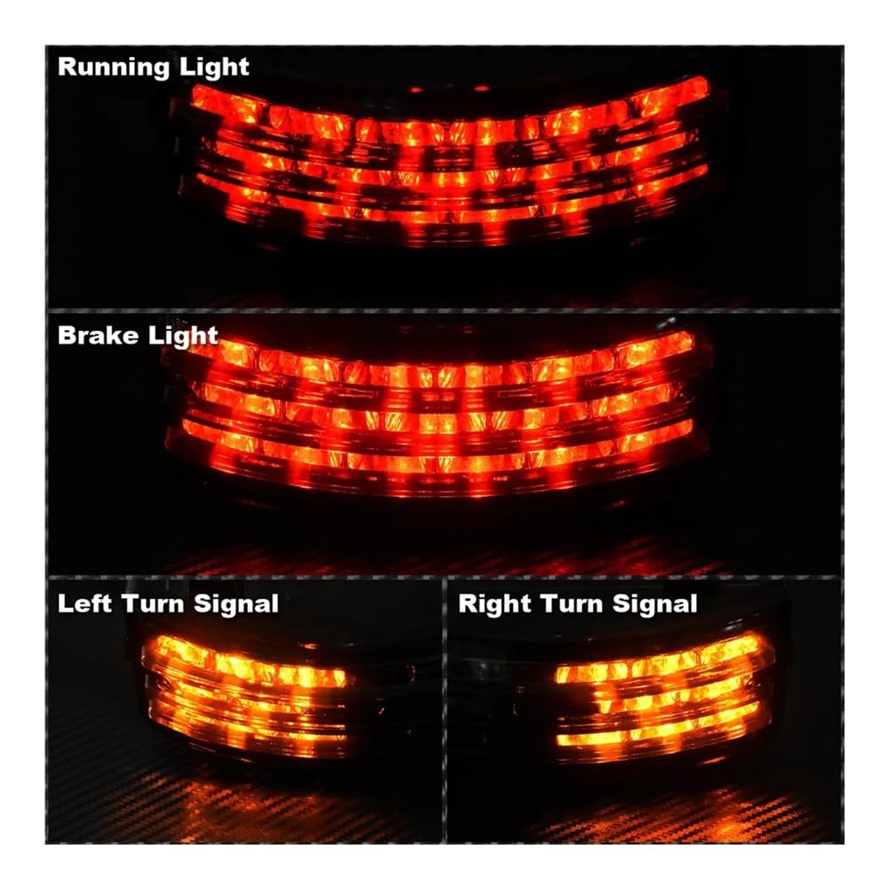 luce freno posteriore Moto Indicatore di direzione LED Freno Posteriore Run Tail 12V Per Per Touring Per FLHX Per FLTRX Per Street Per Glide 06-09