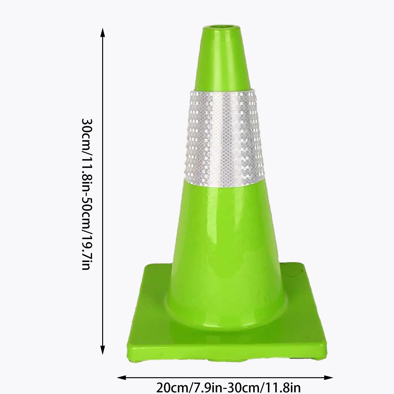 Cône de Signalisation Routière Multifonctionnel À Déploiement Rapide avec Base Robuste,Idéal pour Les Parkings,La Signalisation,Les Chantiers et La Sécurité Routière(Size:30x21x21cm,Color:8pack)