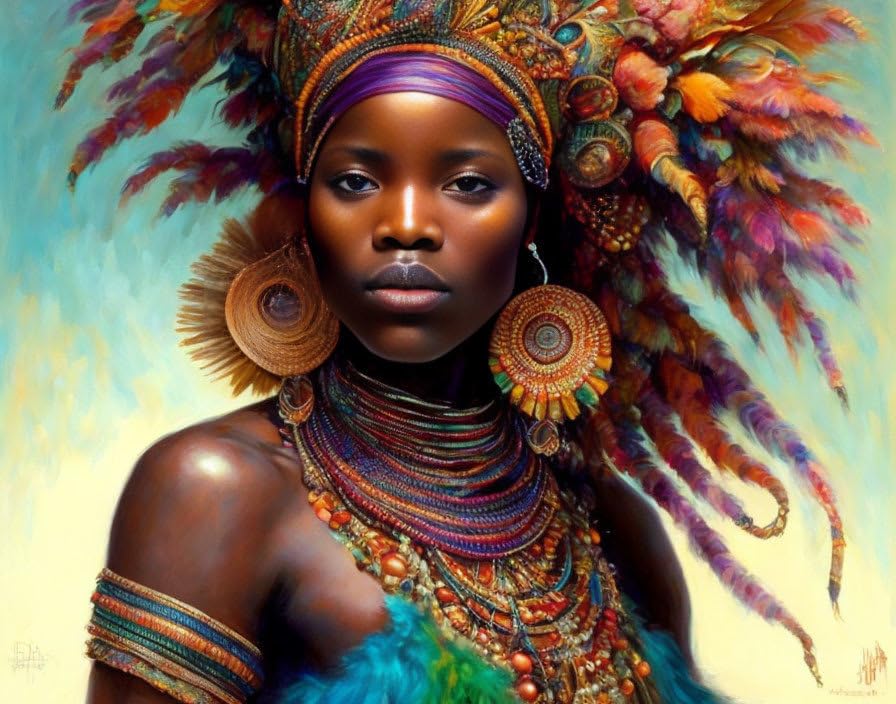 Toile murale et affiche artistique Meechi danseuse africaine 50x70 cm