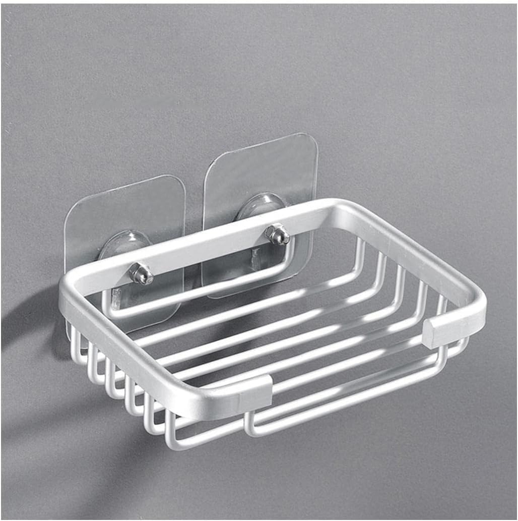 soap dish， Holder Metal Soap Dish Adhesive Wall Mounted for Bathroom Kitchen Sponge