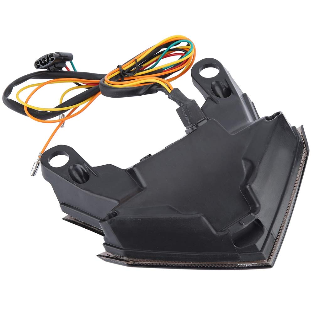 Yctze Luce di stop per motocicletta a LED, fanale posteriore per fanale posteriore per Z800 2013 2014(Nero)