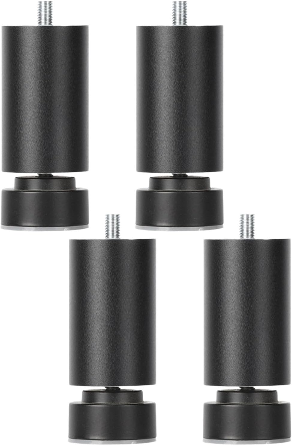 Qianly 4Pcs Metal Furniture Legs, Sofa Legs, Replacing Professional Table Feet, Thread Bed Frame Legs for Cabinets Dining Table Cafe Kitchen, Black