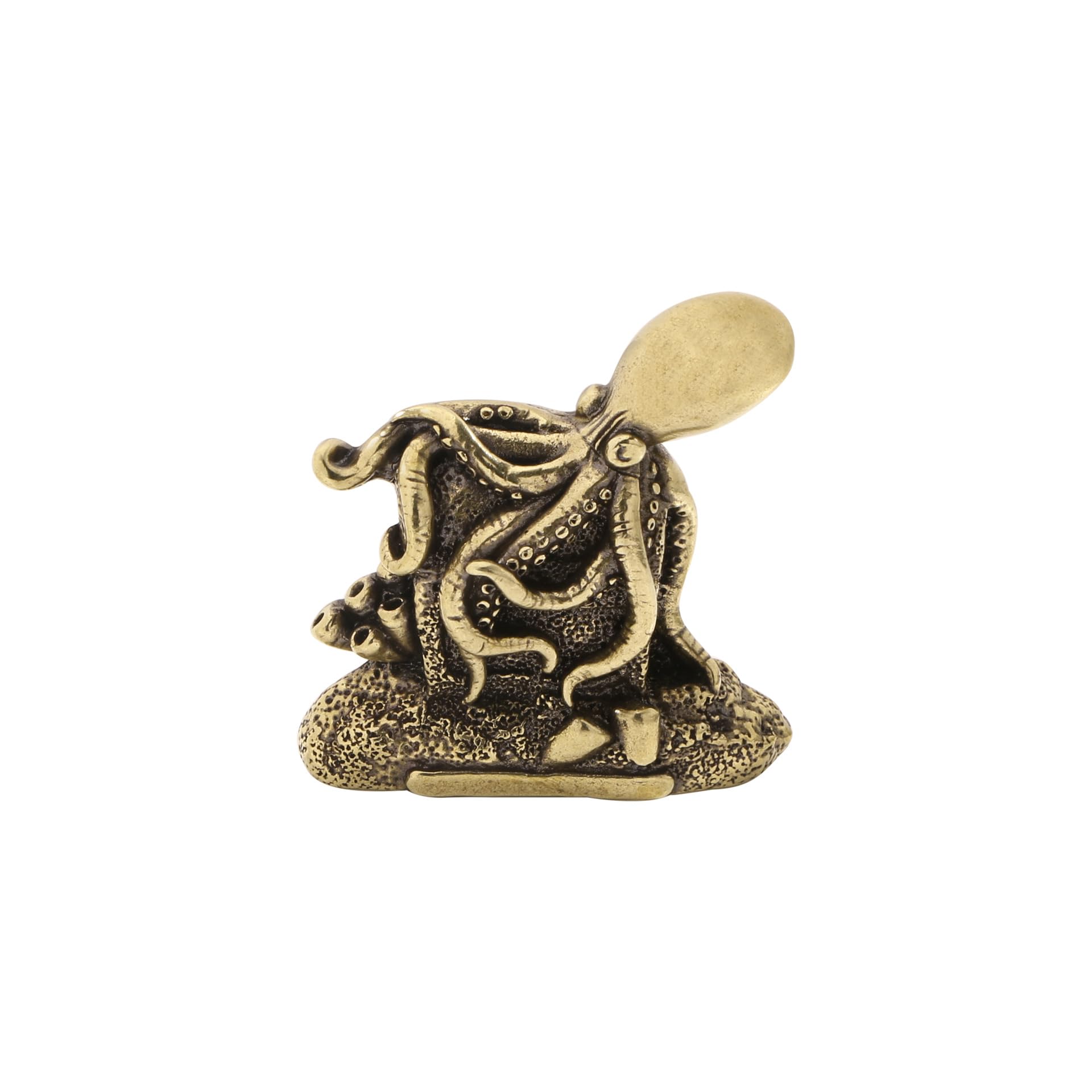 NGDFGR Brass Ocean Animal Octopus King Miniature Statue,Metal Realistic Squid Octopus Sculpture Desktop Ornament Home Bonsai Micro Landscape Decr Accessories