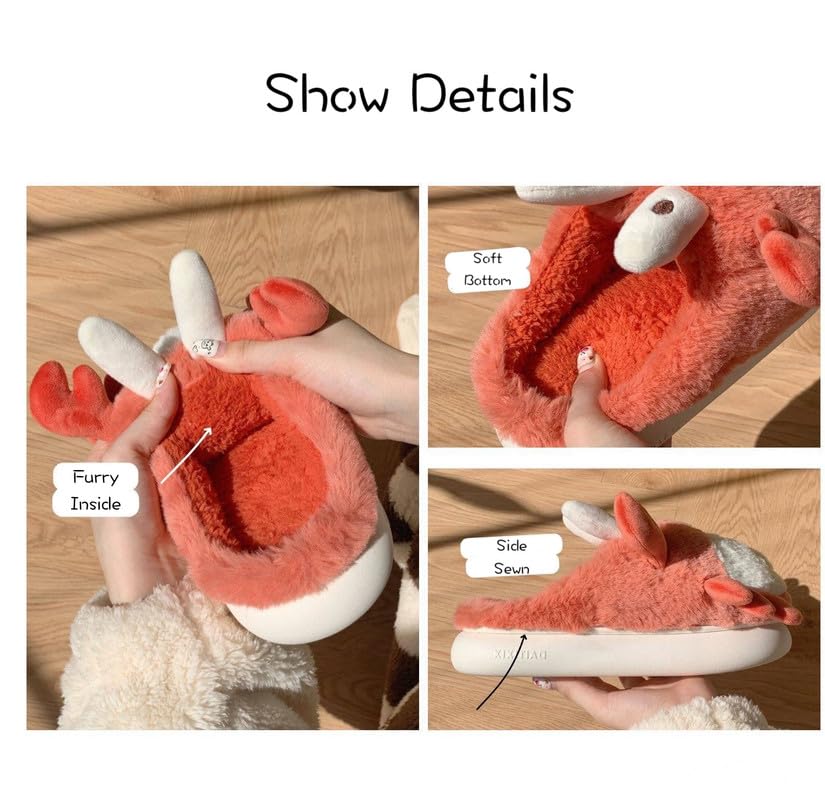 Crab Fuzzy Slippers Funny Cartoon Fluffy Slippers Women Winter Warm Slippers Soft Plush Furry Slippers Indoor Outdoor2