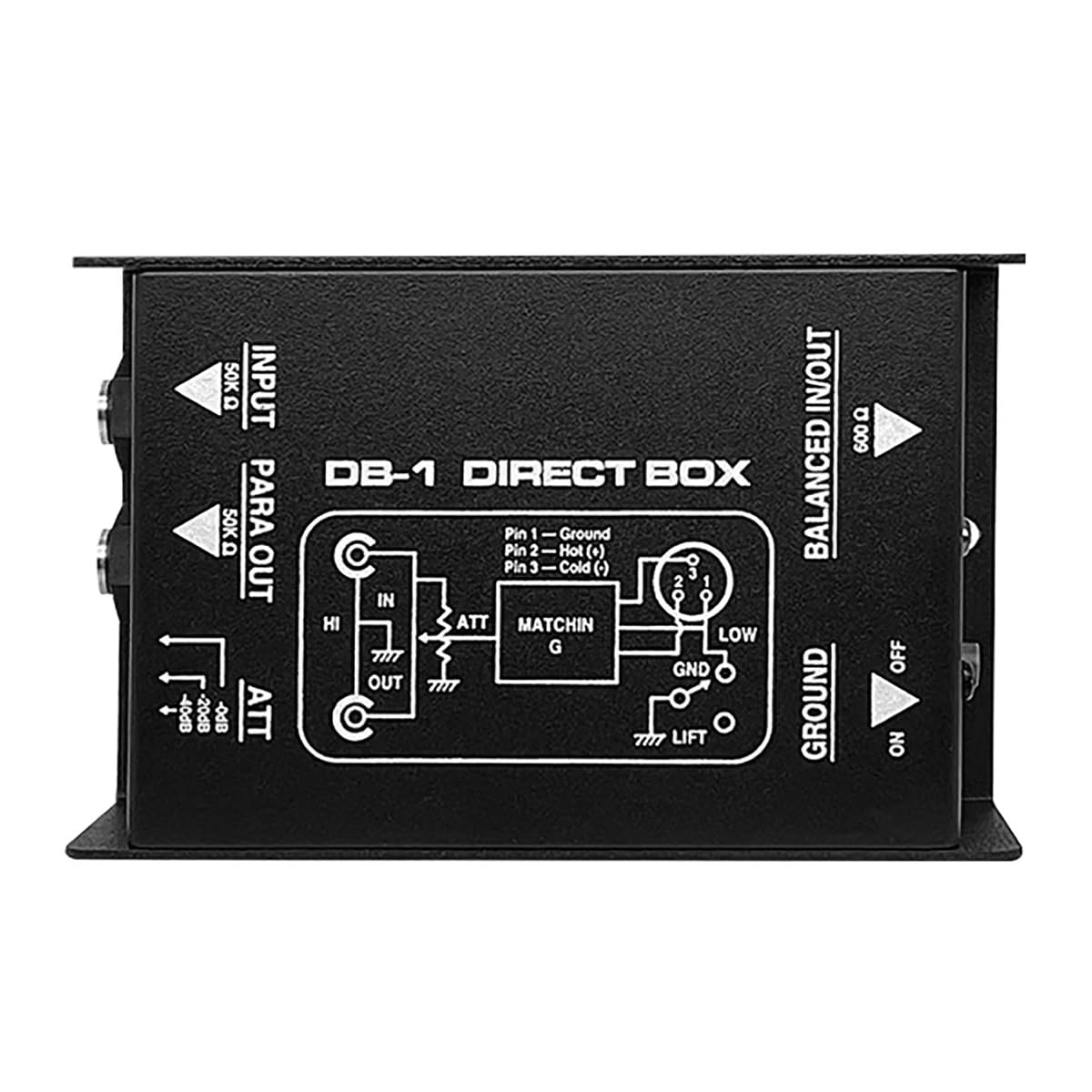 Sarini Convertidor de señal DI-Box pasivo de un Solo Canal Profesional con interfaces XLR y TRS para presentaciones en Vivo con Guitarra eléctrica y bajo