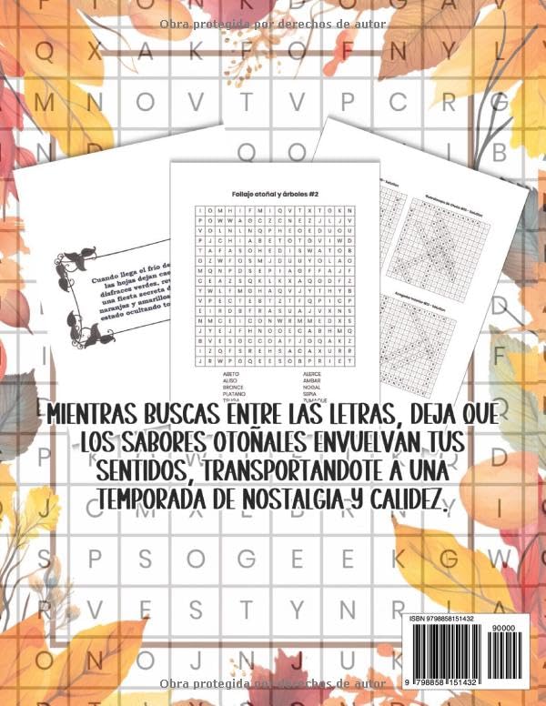 Miniatura 2 de Sopa de Letras Otoñal Oculta para Adultos Descubre 400 Palabras con Sabor a Otoño (Spanish Word Search Puzzles for Adults) (Spanish Edition)
