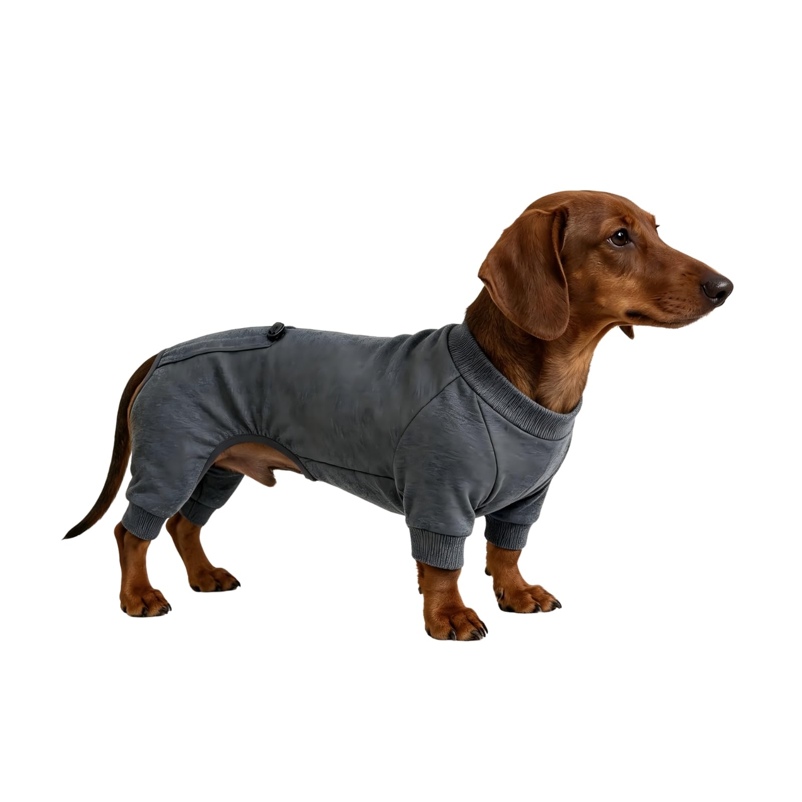 BT Bear Dachshund Jumpsuit,Dog Pyjamas,Short-Leg Dogs Onesie,Grey XL
