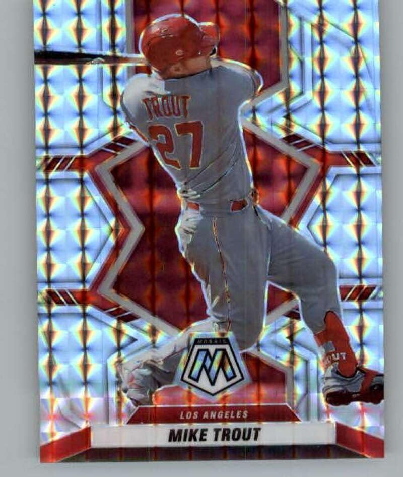 2022 Panini Mosaic Mosaic Parallel #98 Mike Trout Los Angeles Angels Baseball Trading Card