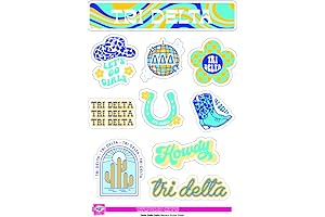 Tri Delta Vinyl Sticker Sheet: Western Cowgirl Style