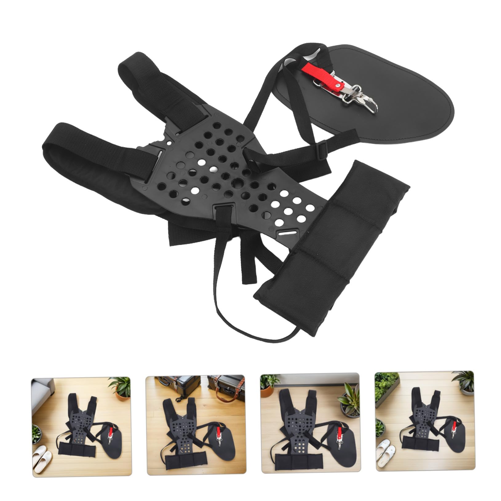 Tracolla bordata Fascia di rifinitura Regolabile Cinghia del Trimmer Regolabile Doppia Spalla per Il Trimmer Cinghia del soffiatore di Foglie in Black