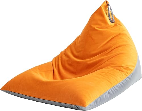 Miniatura 10 de Nobildonna Funda para puf de 4 pies (sin relleno) para adultos, funda de terciopelo extra grande de alta calidad de 400 litros, puf lavable sin