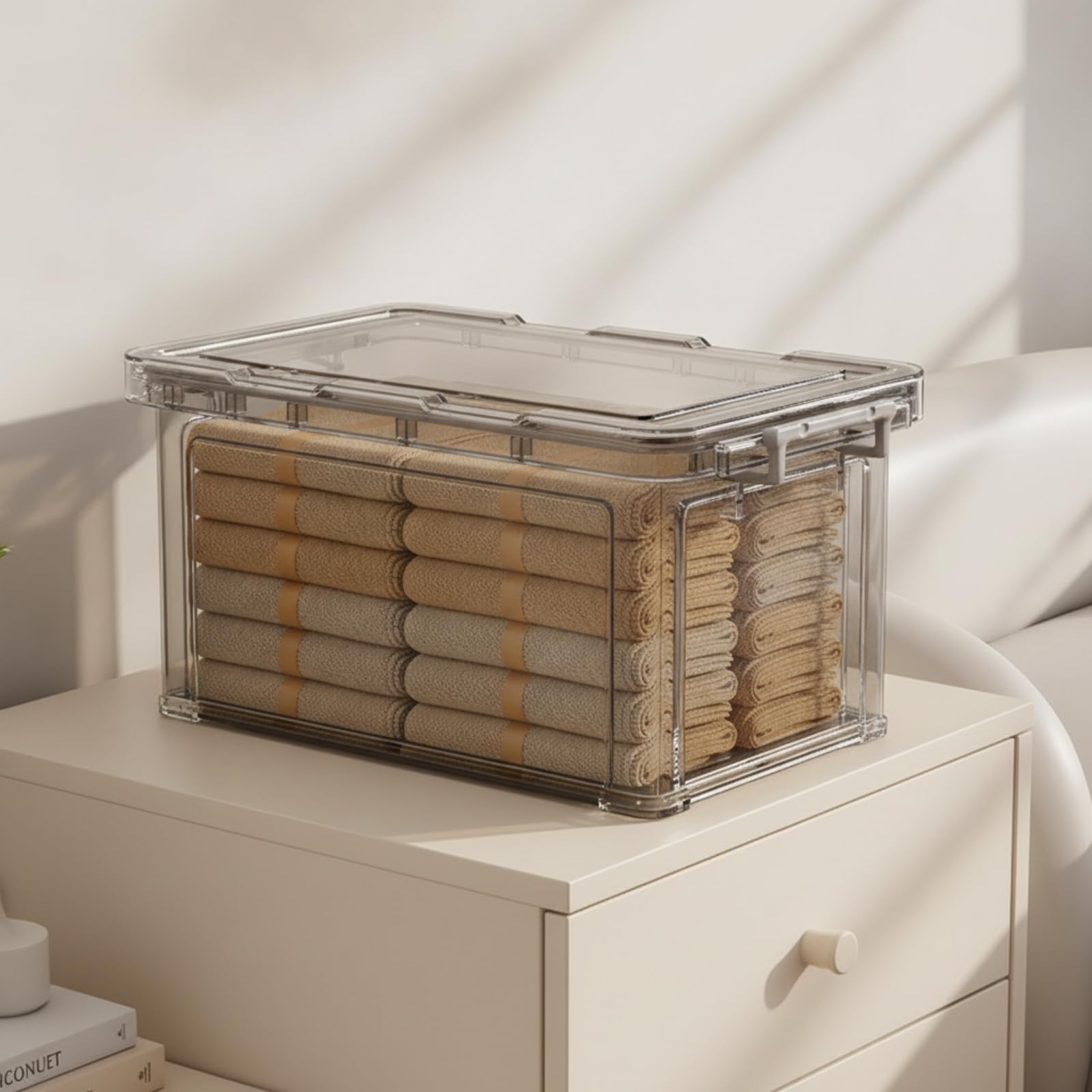 predolo Scatola Rettangolare Impilabile, Trasparente, 5XL 66x44x30.5cm