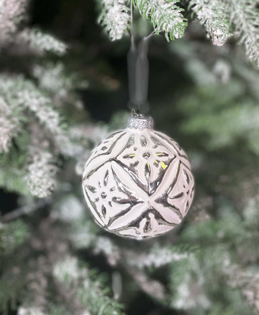 MC Trend Lot de 12 boules de Noël élégantes en verre de luxe Ø 8 cm Boules de Noël Décoration de Noël Rouge/Or/Argent Transparent (assortiment K)