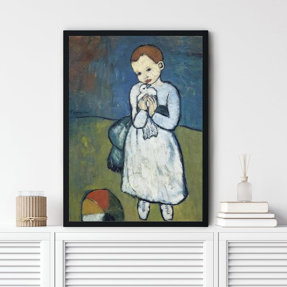 Amazon.co.jp: 有名なパブロ・ピカソのポスターと版画《鳩のいる子供