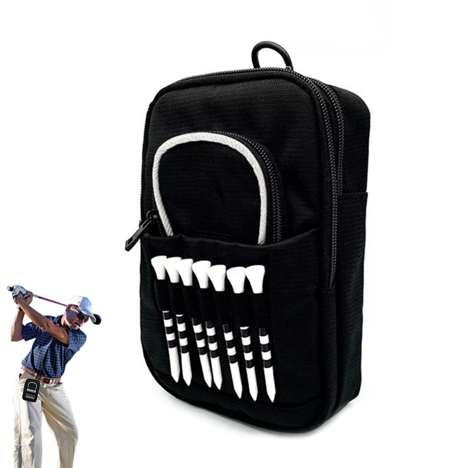 Porta palline da golf, organizer per sacche da golf con supporto frontale