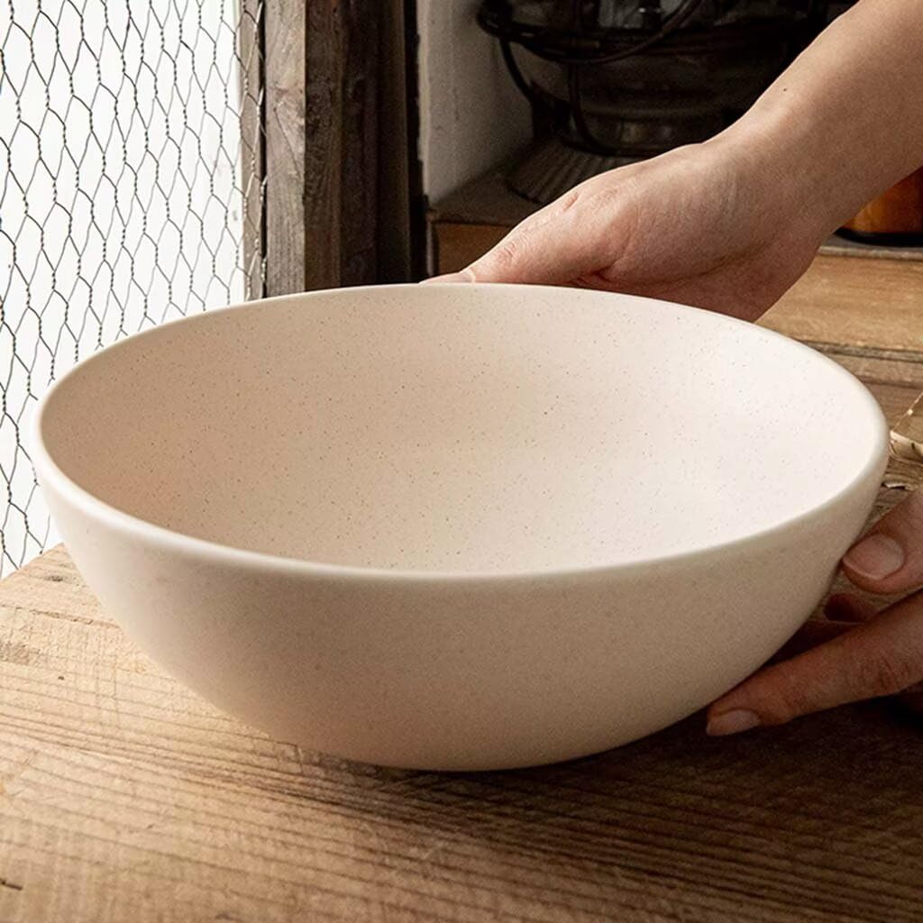 Insalatiera grande in ceramica ispessita da 22,9 cm, ciotola aperta di grandi dimensioni, con una capacità di 2000 ml
