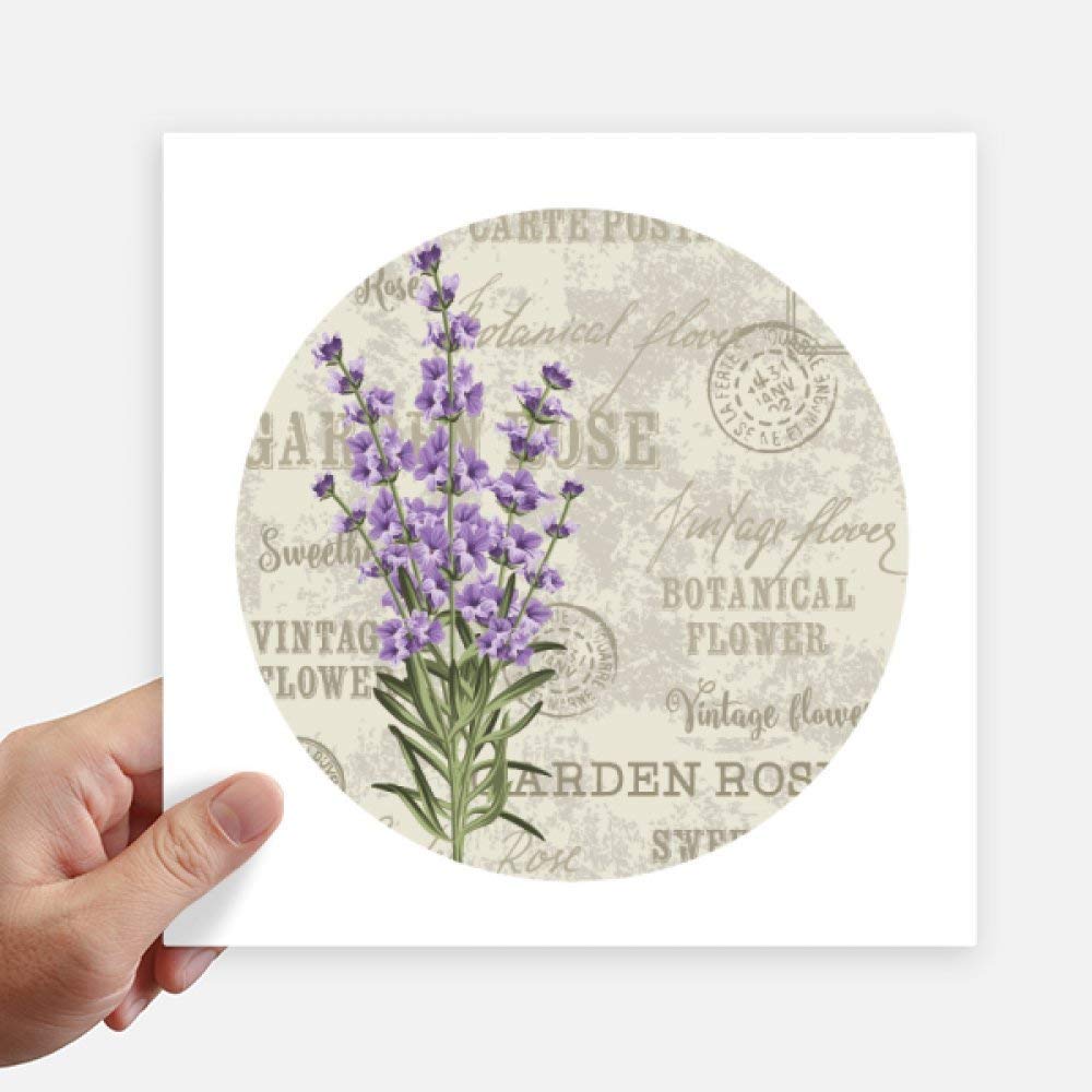 Pegatinas de flor de planta púrpura para personalizar maletas y tapar imperfecciones
