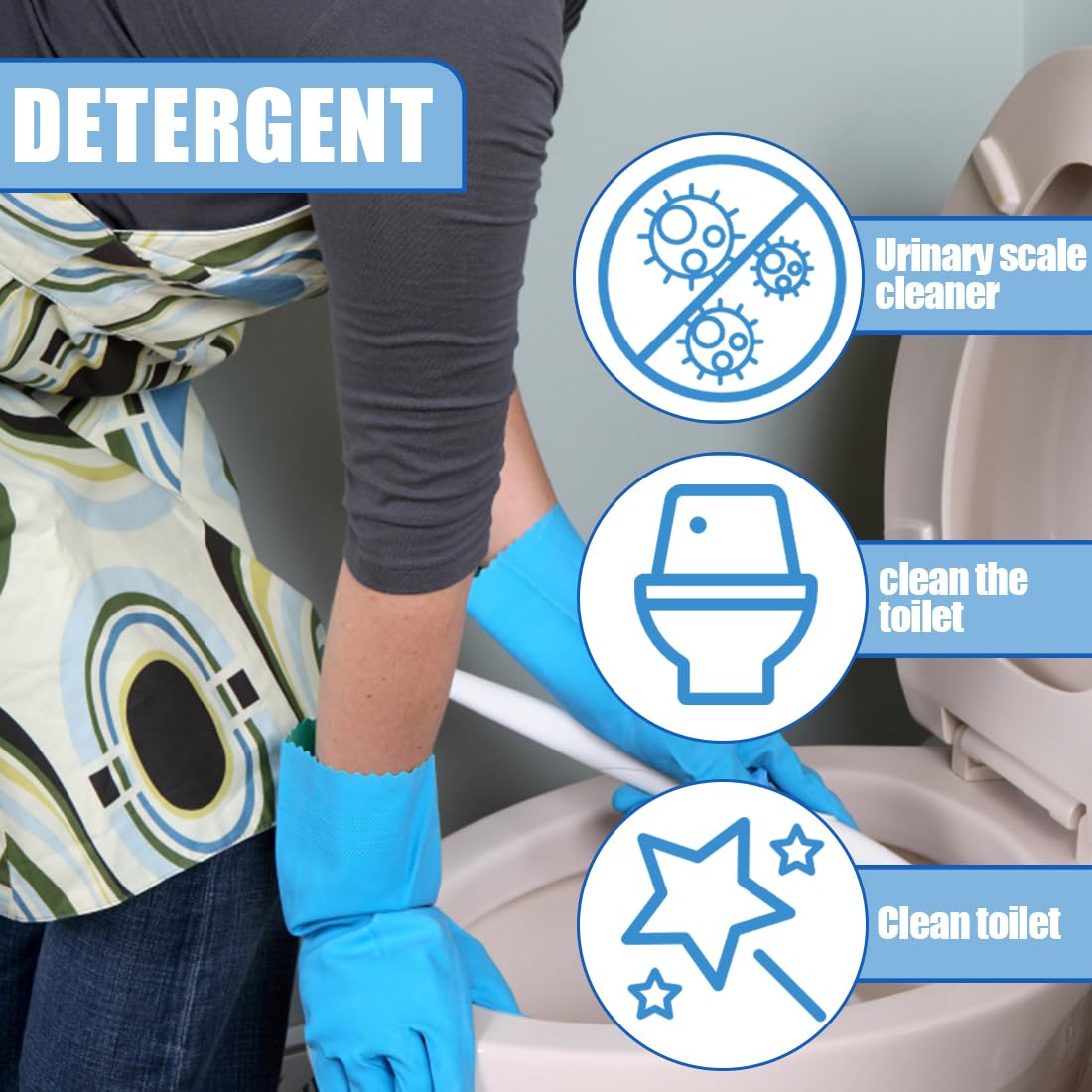 Pastiglie Anticalcare WC 24 Pezzi, Detergente Effervescente per Cassetta WC e Tazza, Pastiglie Pulizia WC con Bicarbonato, Rimuove Calcare Incrostazioni Macchie e Odori, Azione Rapida