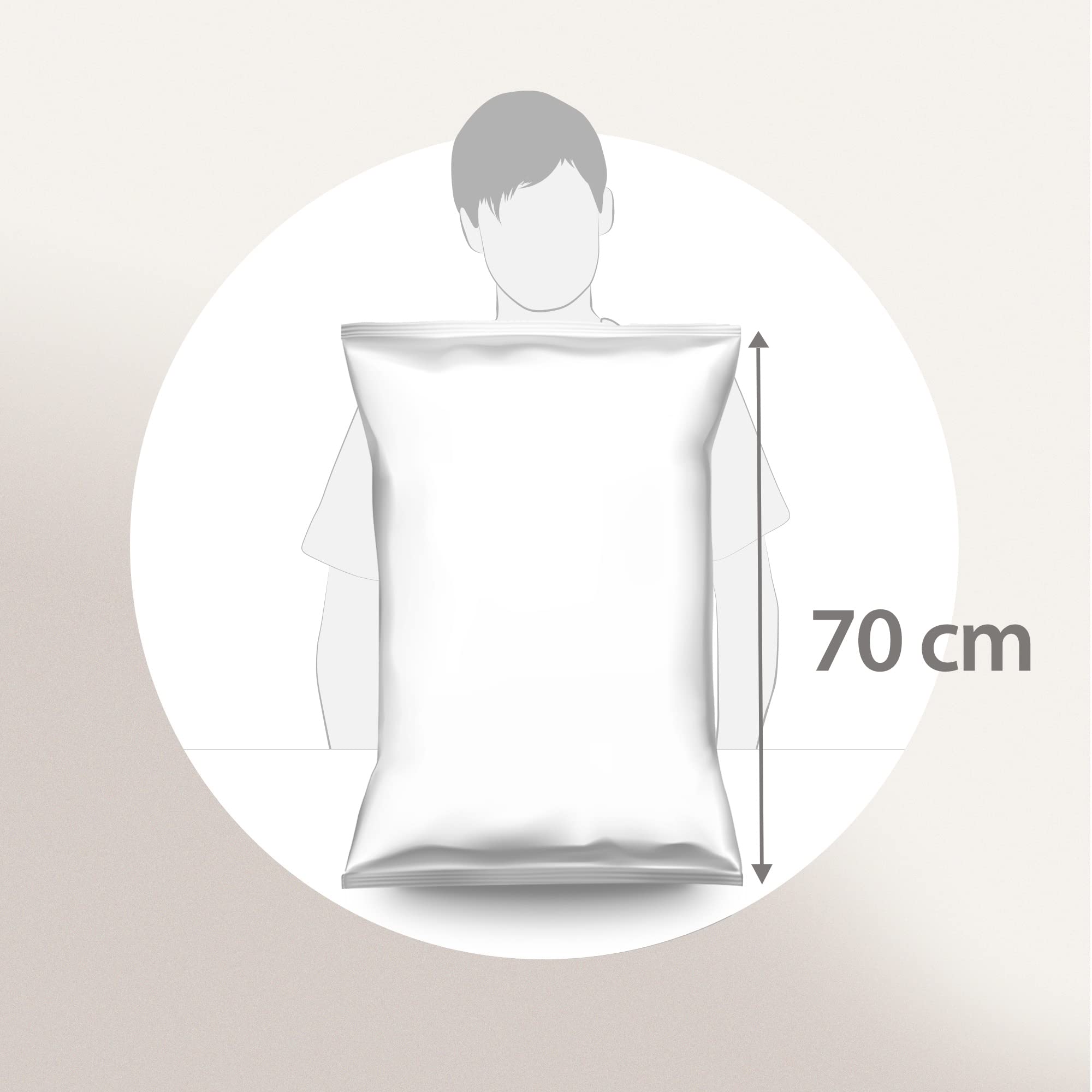 TopStyleFashion4u Coppia Di Cuscini In 100% Piuma D'anatra, Di Qualità Alberghiera, Morbido, Imbottitura Extra, Confortevole, Imbottitura Extra, Confezione Da 2, 4, 6 (2), Beige - Foto 4