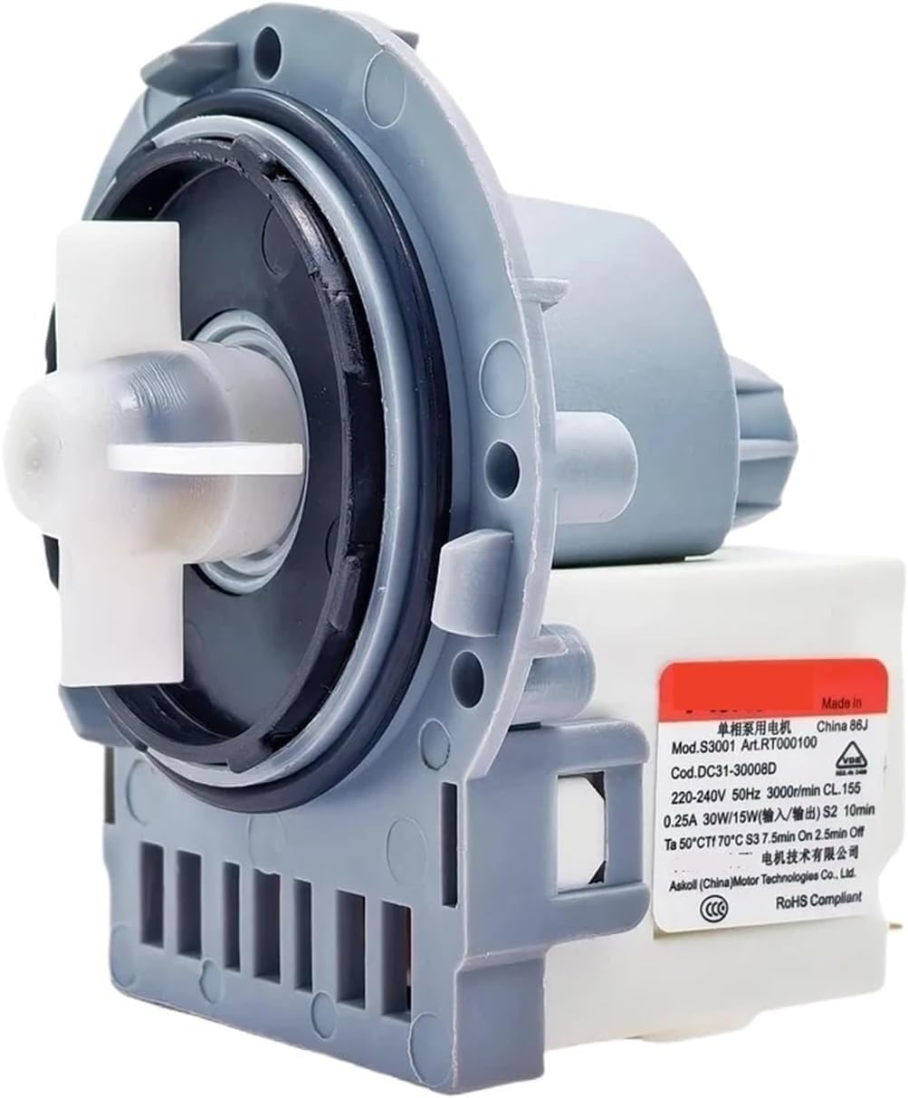 Drainage Replacement Part,Washing Machine Drain Pump Motor,DC31-30008D 220-240V 50Hz 30W/15W 3000r/min Washer Parts