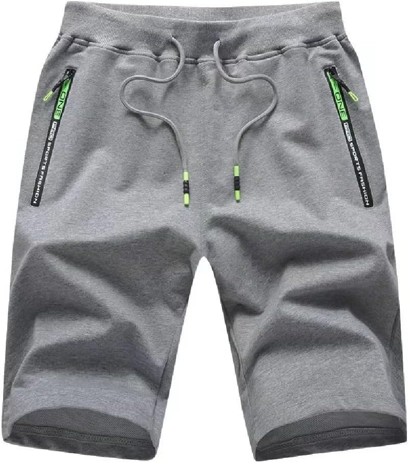Tansozer Mens Athletic Shorts with Zip Pockets