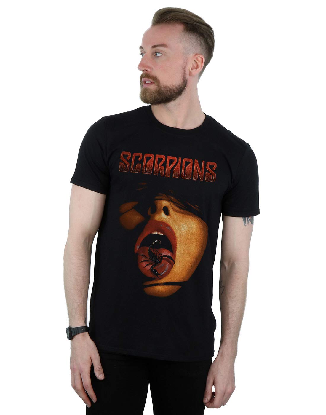 ABSOLUTECULT Scorpions Men's Scorpion Tongue T-Shirt