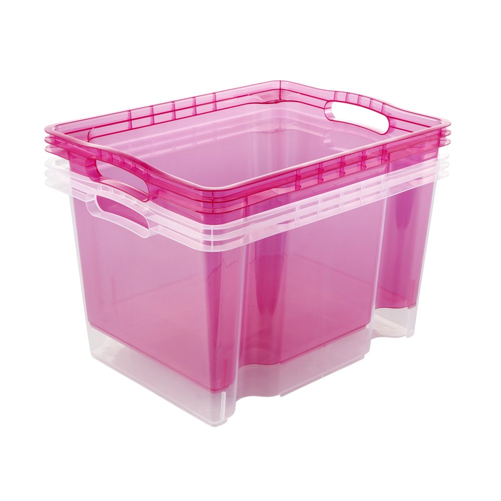 keeeper Caja de Almacenaje con Asas Integradas, Tamaño: M, 35 x 27 x 21 cm, 13,5 l, Franz, Transparente