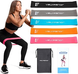 VALYPANOR Resistance Bands Exercise Loop Fitness Bands for Women Men,5 Different Levels Elastic Band for Home Gym Workout …