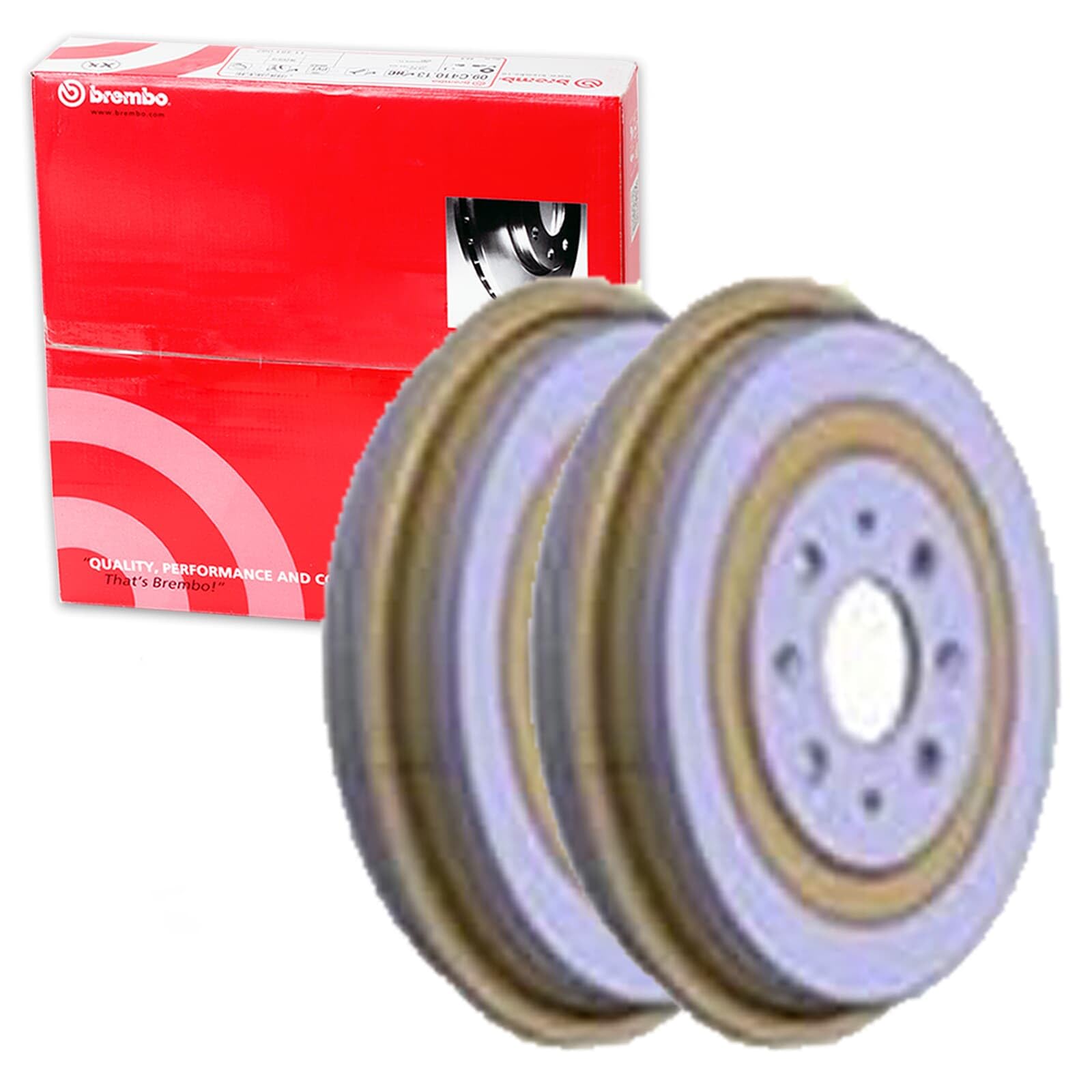 2X Brembo Bremstrommeln hinten | 2x 14.A855.10 passend für Grande Punto Adam Corsa