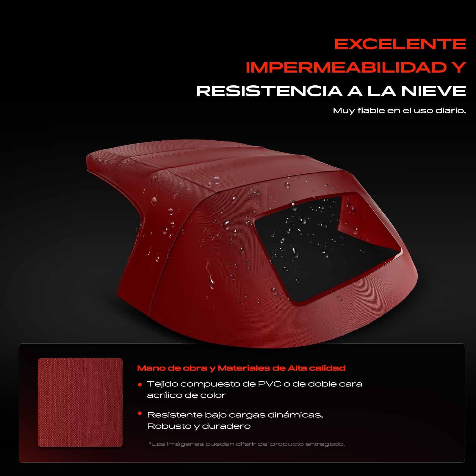 Frankberg Capota descapotable de lona roja A45177801753E14