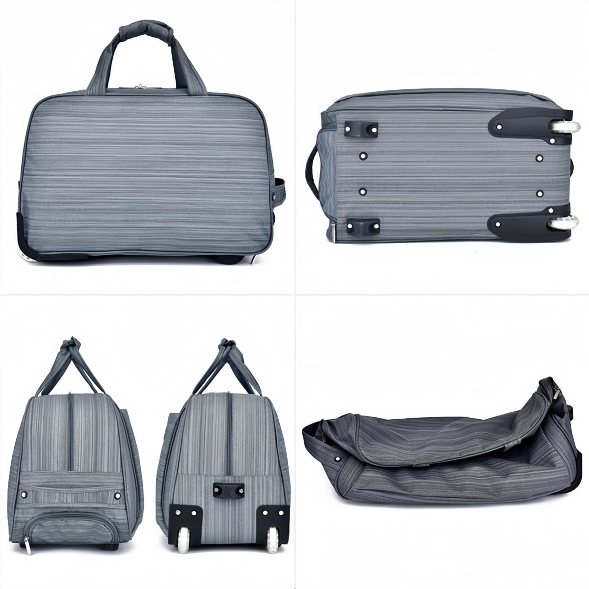 Bolsa de Viaje con Ruedas 36L Mochila de Viaje con Ruedas Extensible y Manija Ajustable Bolsa de Deporte con Ruedas Negro