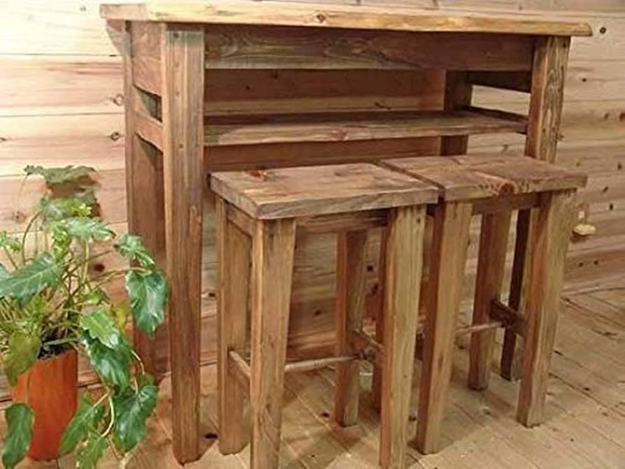 カウンターテーブル 木製天板 ブラウン Amazon｜カウンターテーブル 棚板高め w102d40h90cm