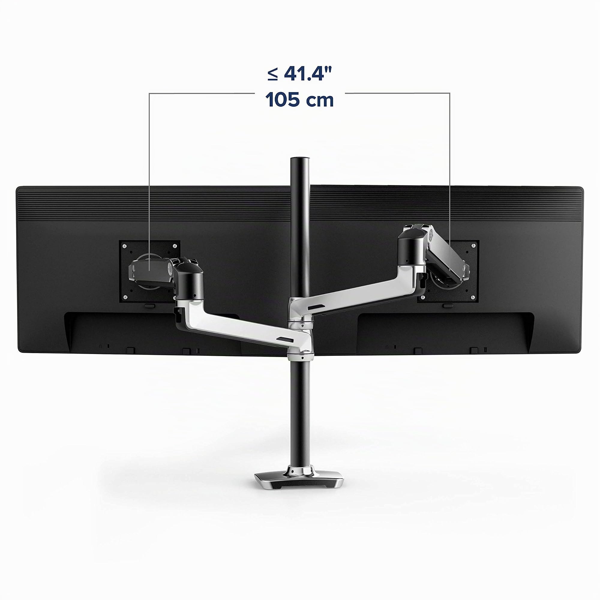 Ergotron LX Series LX Dual Stacking Arm Tall Pole 101,6 cm (40") Abrazadera Aluminio - Soporte para televisor (Abrazadera, 9,1 kg, 101,6 cm (40"), 75 x 75 mm, 100 x 100 mm, Aluminio)