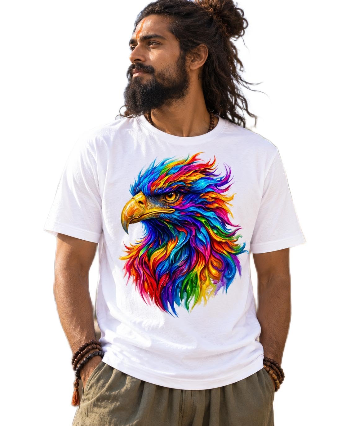 Flight 'O Spectrum Psychedelic Eagle Graphic T-Shirt