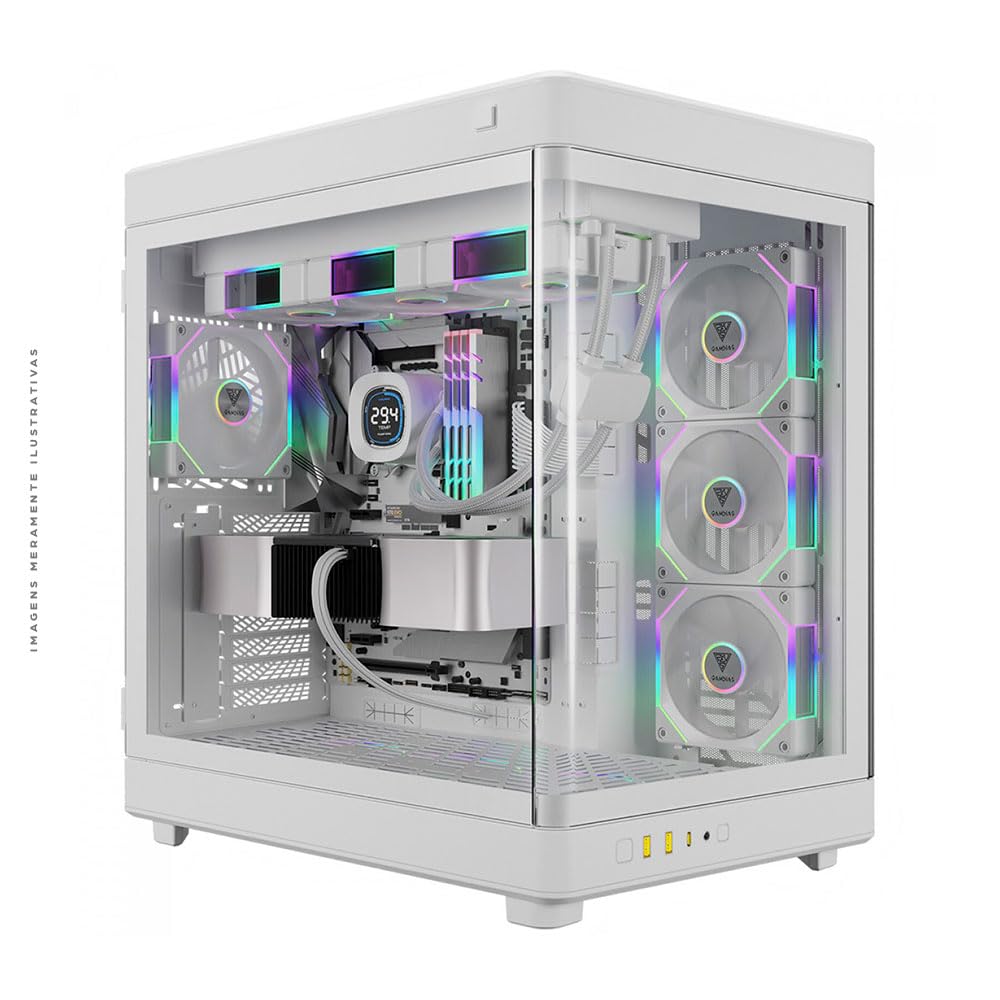 Gamdias Neso P1 Wh Computer Case Full Tower Bianco (neso P1 Pro Dual Chamber FulL-Tower White Case)