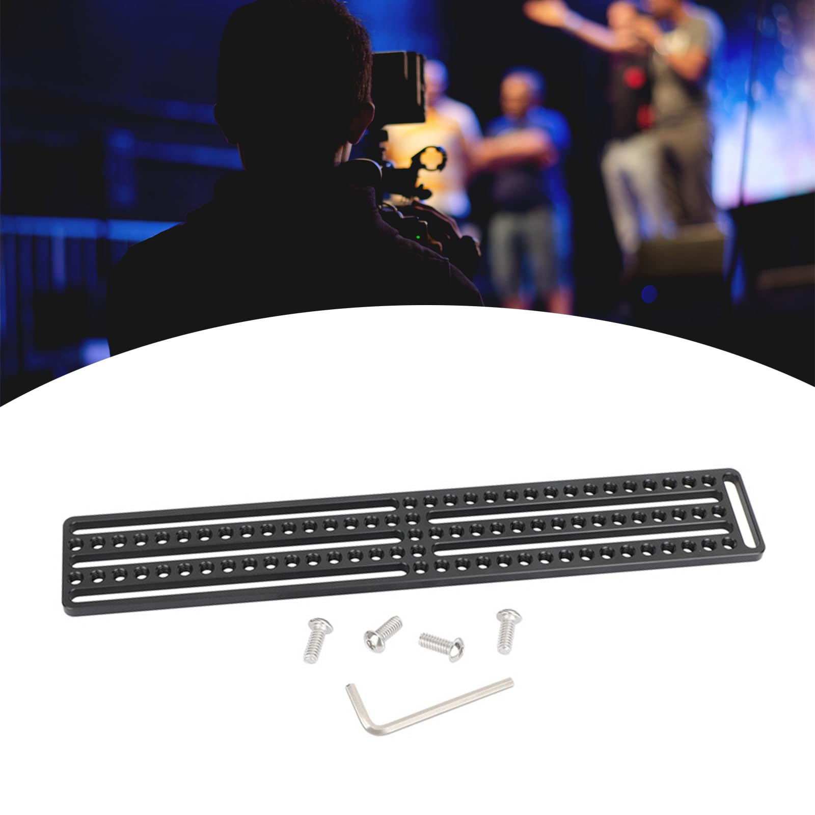 ordinarYone Plato de queso extendido de 30 mm con múltiples agujeros de rosca de 1/4 para montaje flexible de equipos de fotografía en base de metal