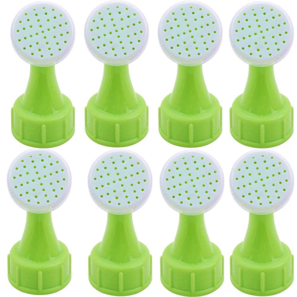 8Pcs Green Bottle Top Watering Sprinkler Heads for Plants, Flowers, Lawn, Vegetables - Lightweight PVC Garden Watering Nozzle for Bottles, Indoor & Outdoor Use