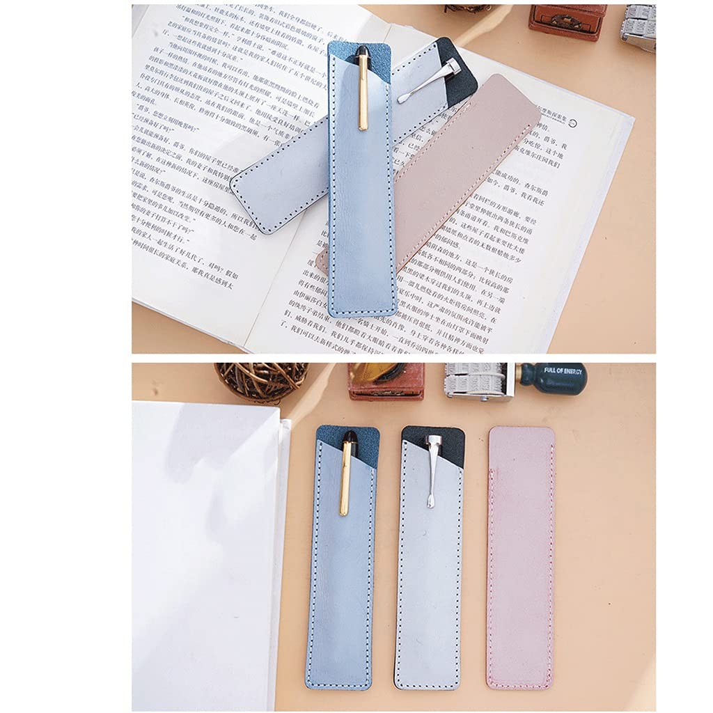 Papelería de Moda: Portalápices Creativo Retro y Oblicuo de Cuero Encerado antiniebla - Estuche para lápicesArgento40 * 160 mm