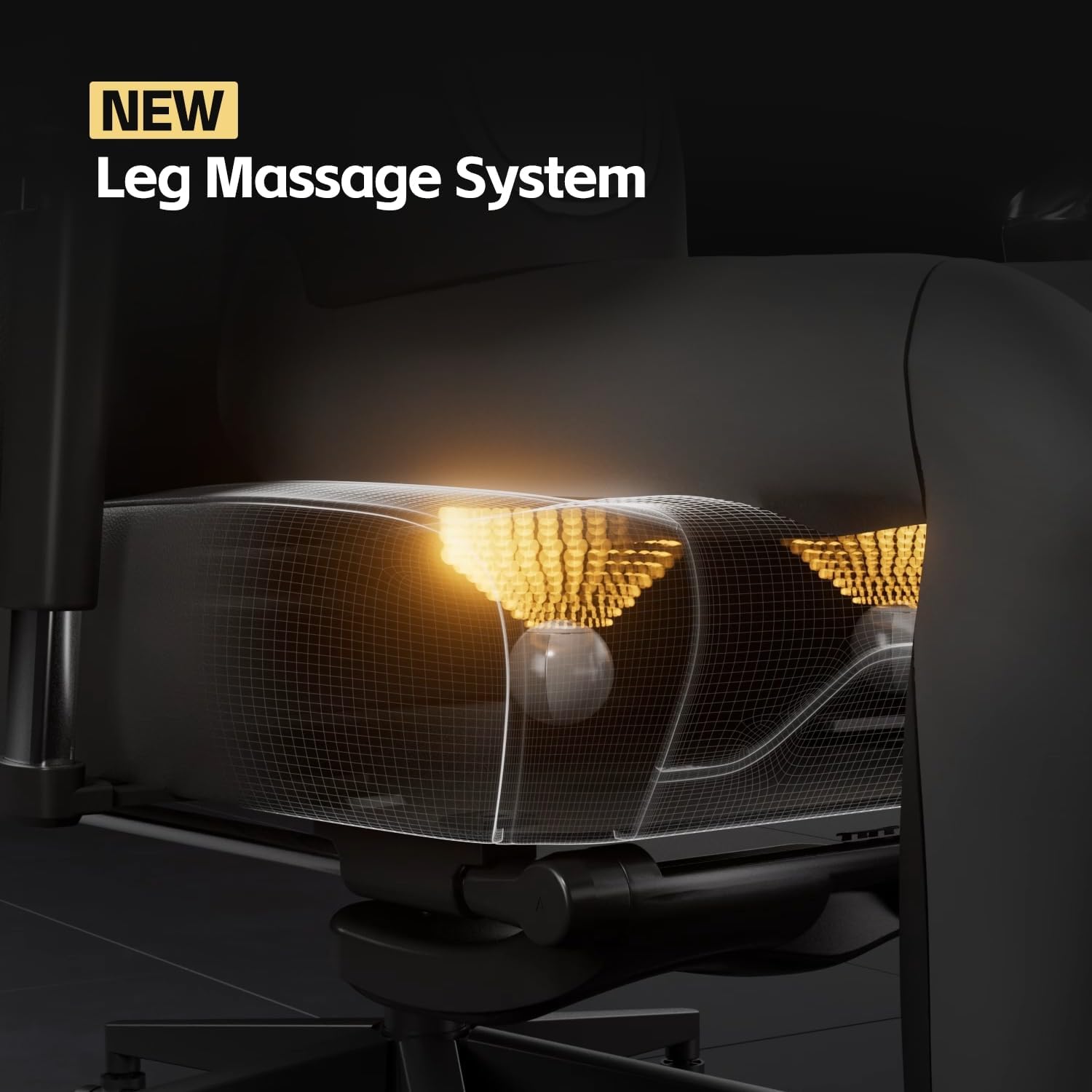 AutoFull M6 Ergonomic Gaming Chair – with 3rd-Gen Dynamic Lumbar Support, Lumbar & Leg Massage, Ventilated & Heated Seat, 360° Mechanical Armrests, Retractable Footrest (Black)