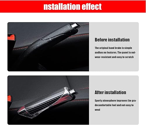 Miniatura 3 de 1 funda para freno de mano para automóvil, tapa decorativa de freno de mano de ABS de 4.9 x 1.3 pulgadas, protectores de freno de mano de agarre