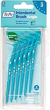 Scovolino TePe, Angle, Blu, 0.6mm/ISO 3, 6pz, pulizia interdentale facile ed efficace, rimozione placca interdentale, per spazi medi, per gengive forti