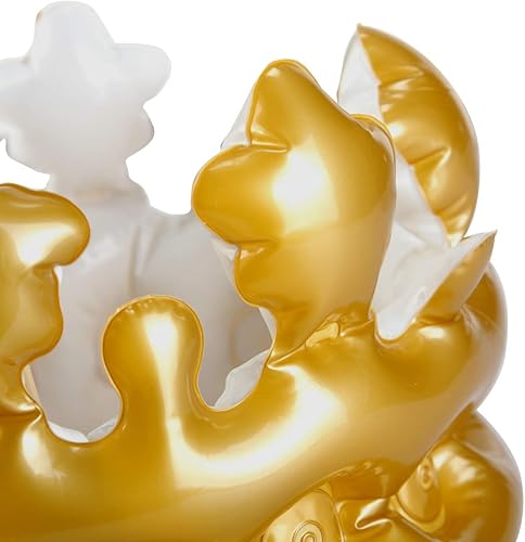 Miniatura 5 de BinaryABC Gorro inflable con corona para celebración de cumpleaños, baby shower, accesorios para fotos