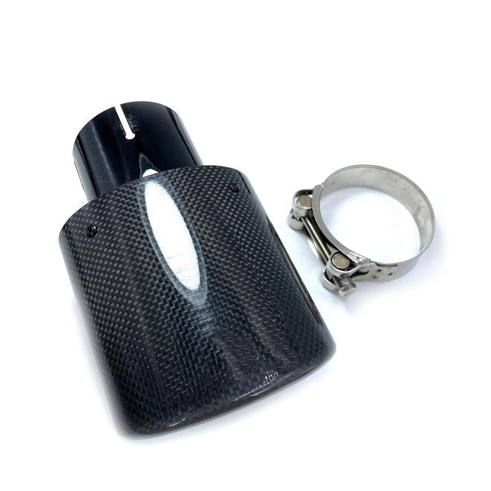 Silenciador tubo de escape coche con boquilla de carbono de gran diámetro 150mm 7