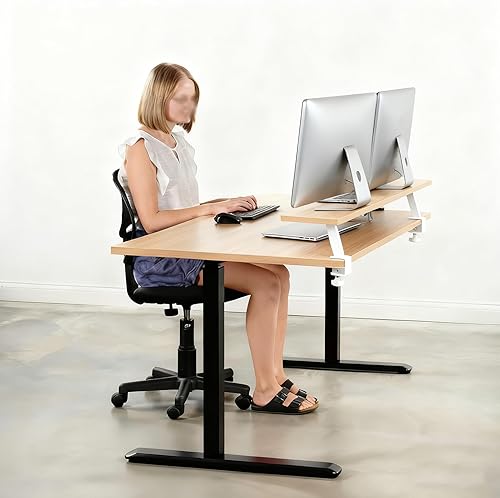 Miniatura 5 de Estante de escritorio con abrazadera, organizador de estantes de escritorio de oficina, estante de almacenamiento de suministros de escritorio de