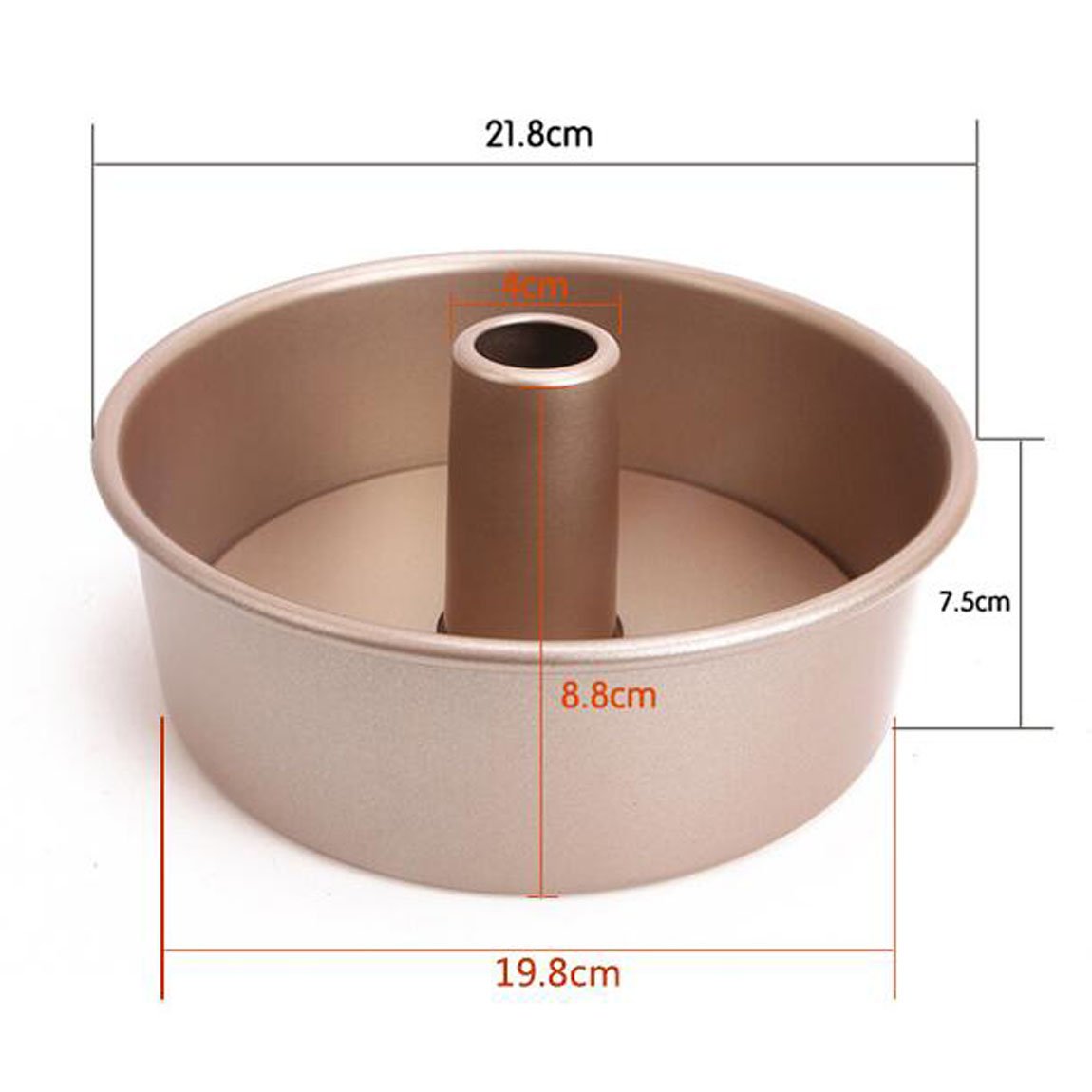 CANDeal 20cm Schwerer Stahl Runde Kuchenform Käsekuchen Backform mit herausnehmbarem Rohrboden Antihaftbeschichtung