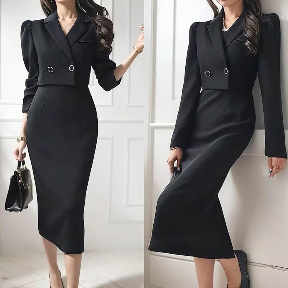 Amazon.com: Drkobr Women's Suit 2 Pieces Formal Office Double