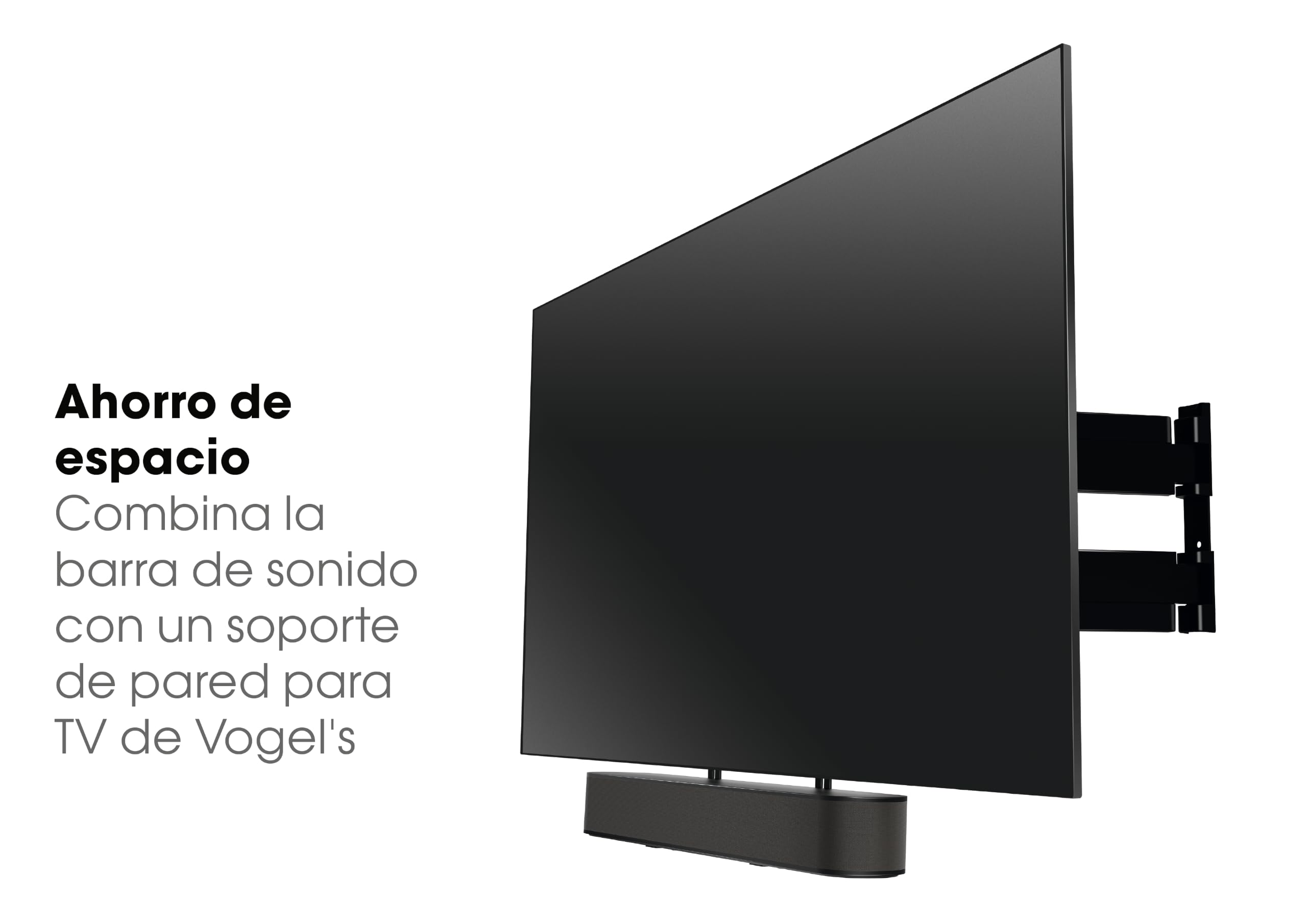 Vogel's Sound 3550 Soporte de Barra de Sonido Universal, También es Compatible con Bose soundbar 500/700, Sonos ARC/Beam/Playbar, Samsung, Sony, LG y JBL, VESA 100 x 600, MAX. 6,5 kg