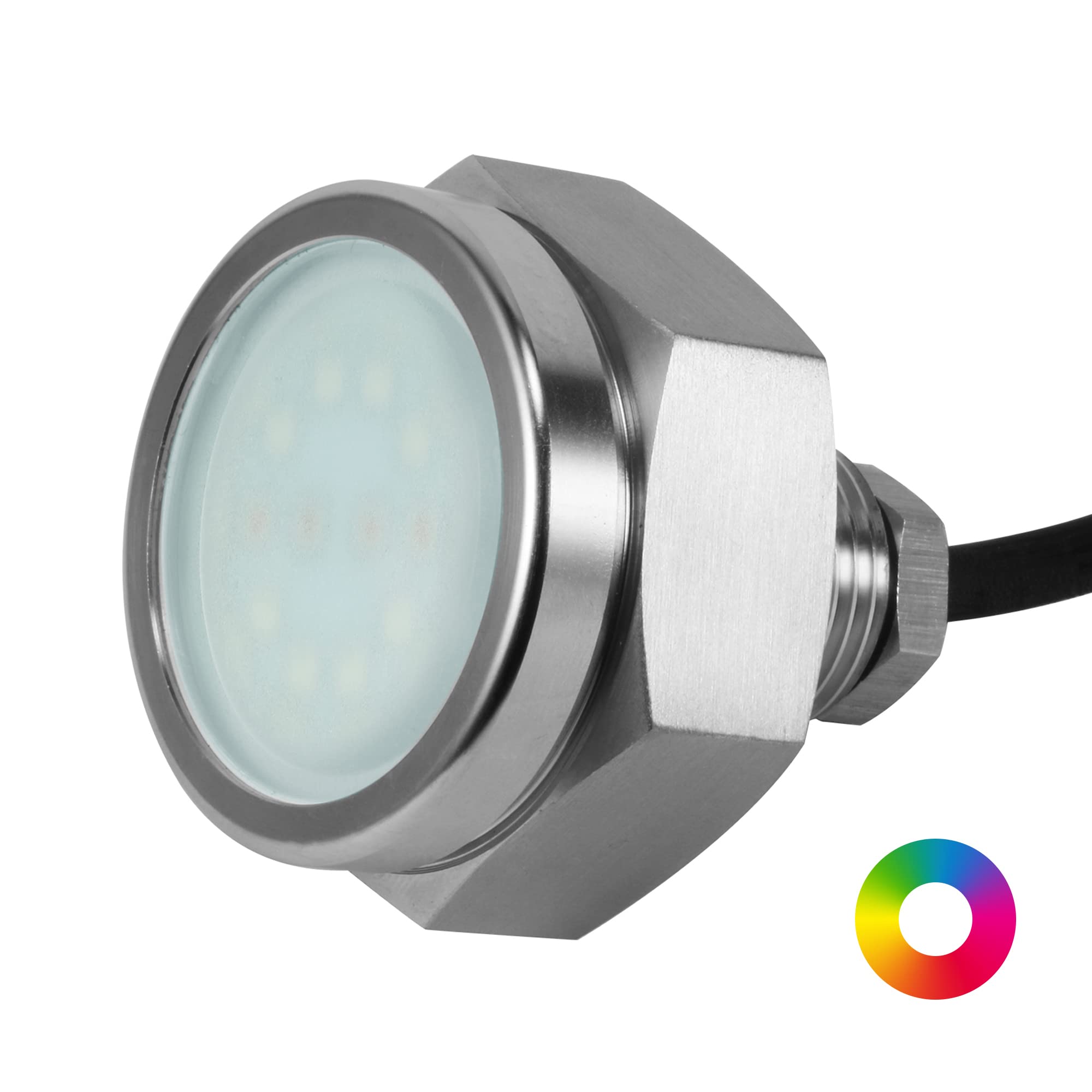 Buy HUSUKU 23INCH RGB Underwater Drain Plug Lights for Boat Pool, 1